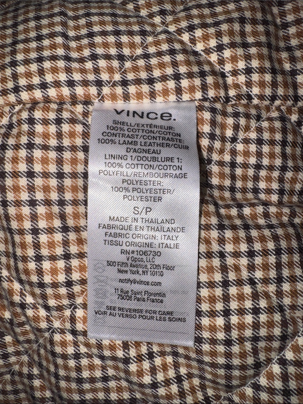 NWT Vince Cotton Twill Jacket Sz Small - Picture 9 of 9